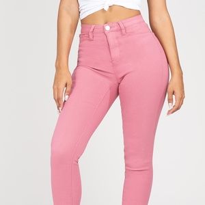YMI Barbie Pink Muffin Top Hiding Stretch Pants